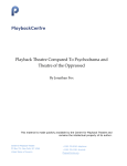 On Theatre of the Oppressed, Psychodrama and Playback Theatre