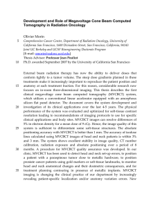 Development and Role of Megavoltage Cone Beam Computed