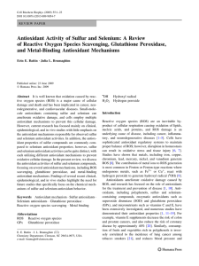 Antioxidant Activity of Sulfur and Selenium: A Review of Reactive