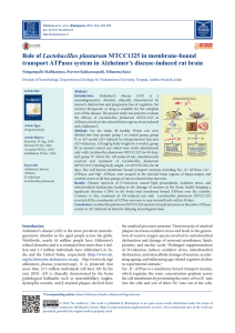 Role of Lactobacillus plantarum MTCC1325 in membrane