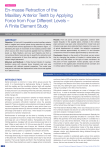 En-masse Retraction of the Maxillary Anterior Teeth by Applying