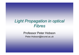 Light Propagation in optical Fibres