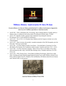 Military History Anniversaries 0601 thru 0630