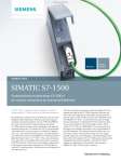 SIMATIC S7-1500 - communications processor CP 1543