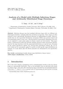 Analysis of a Model with Multiple Infectious Stages
