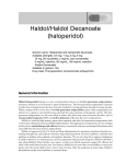 Haldol/Haldol Decanoate (haloperidol)