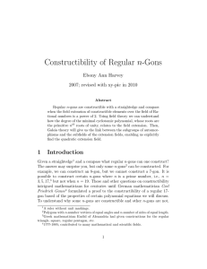 Constructibility of Regular n-Gons