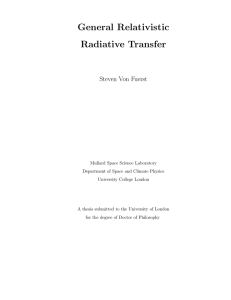General Relativistic Radiative Transfer