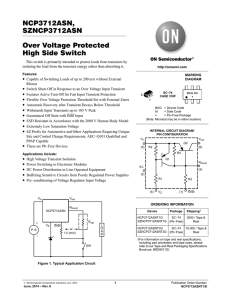 Overvoltage Protected High Side Switch