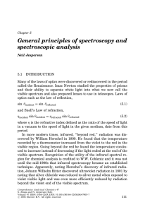 General principles of spectroscopy and spectroscopic analysis