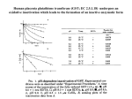 Human placenta glutathione transferase (EC2.5.1.18) T undergoes