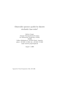 Observable operator models for discrete stochastic time series