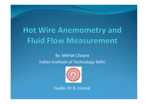 Hot Wire Anemometry and Fluid Flow Measurement