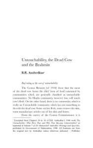 Untouchability, the Dead Cow and the Brahmin