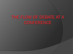 The Flow of Debate at a Conference