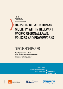 disaster related human mobility within relevant pacific regional laws