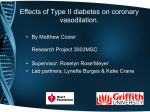 Effects of Type II diabetes on coronary vasodilation.