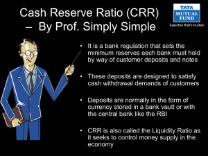 Cash Reserve Ratio