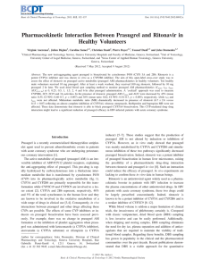 Pharmacokinetic Interaction Between Prasugrel and Ritonavir