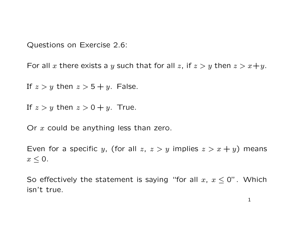 For All X There Exists Ay Such That For All Z If Z Y Then Z X Y If Z Y
