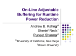 On-Line Adjustable Buffering for Runtime Power Reduction