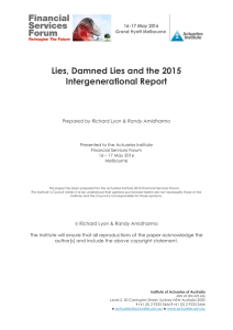 Lies, Damned Lies and the 2015 Intergenerational Report