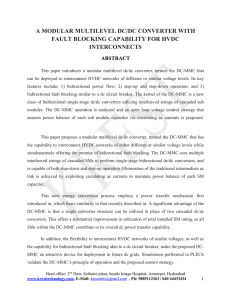 a modular multilevel dc/dc converter with fault