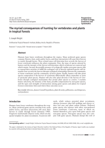 The myriad consequences of hunting for vertebrates and plants in