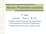 Mextram 504 parameter extraction