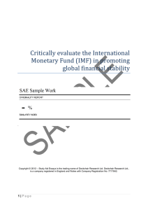 Critically evaluate the International Monetary
