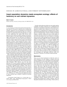 Insect population dynamics meets ecosystem ecology: effects of