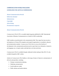 Communication World Submission Guidelines