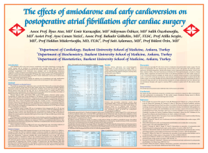 The effects of amiodarone and early cardioversion on postoperative