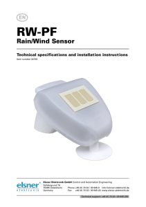 Rain/Wind Sensor - Elsner Elektronik