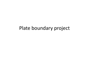 Plate boundary project