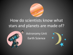How do scientists know what stars and planets are made of?
