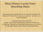 Music History Lecture Notes