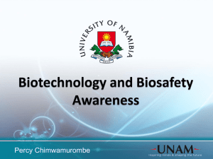 Biotechnology and Biosafety Awareness Namibia