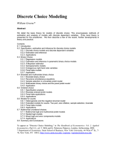 Discrete Choice Modeling