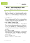 Typhoid – caused by Salmonella Typhi