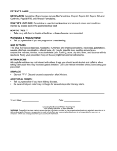 PATIENT`S NAME: MEDICATION: famotidine (Brand names include