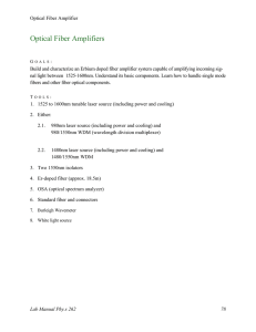 Optical Fiber Amplifiers