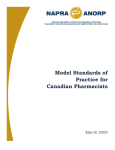 Model Standards of Practice for Canadian Pharmacists