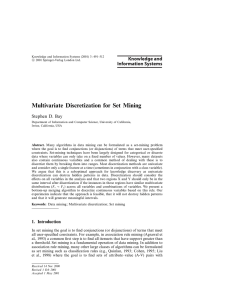 Multivariate Discretization for Set Mining