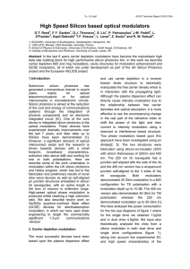 High Speed Silicon based optical modulators