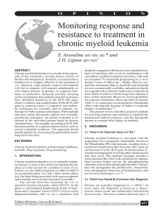 Monitoring response and resistance to treatment