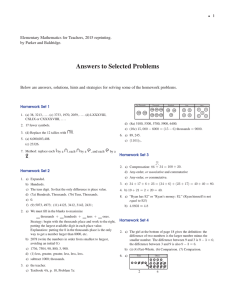 Answers to Selected Problems