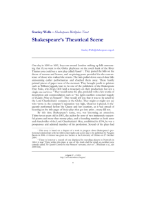 Shakespeare`s Theatrical Scene