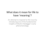 What does it mean for life the have *meaning