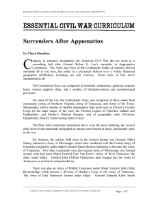 Surrenders After Appomattox - Essential Civil War Curriculum